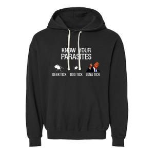 Know Your Parasites Deer Tick Dog Tick Luna Tick Garment-Dyed Fleece Hoodie