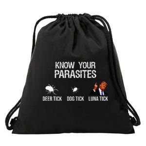 Know Your Parasites Deer Tick Dog Tick Luna Tick Drawstring Bag