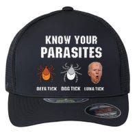 Know Your Parasites Anti Joe Biden Flexfit Unipanel Trucker Cap