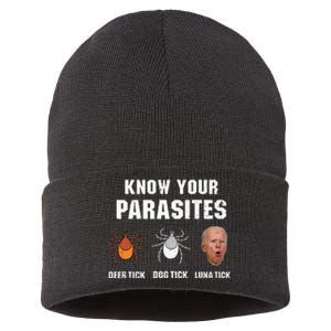 Know Your Parasites Anti Joe Biden Sustainable Knit Beanie