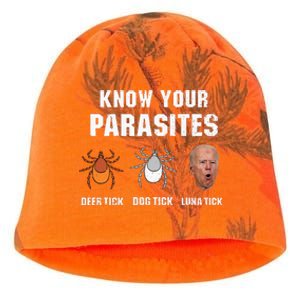 Know Your Parasites Anti Joe Biden Kati - Camo Knit Beanie