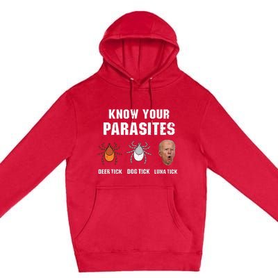 Know Your Parasites Anti Joe Biden Premium Pullover Hoodie