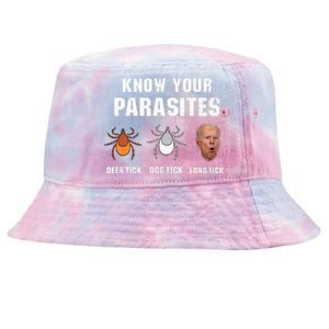 Know Your Parasites Anti Joe Biden Tie-Dyed Bucket Hat