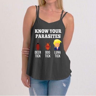 Know Your Parasites Antitrump Funny Luna Tick Resist Women's Strappy Tank