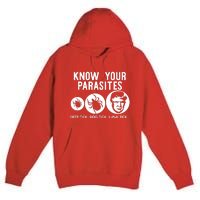 Know Your Parasites Antitrump Resist Funny Gift Premium Pullover Hoodie