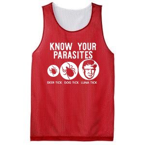 Know Your Parasites Antitrump Resist Funny Gift Mesh Reversible Basketball Jersey Tank