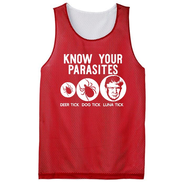 Know Your Parasites Antitrump Resist Funny Gift Mesh Reversible Basketball Jersey Tank