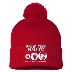 Know Your Parasites Antitrump Resist Funny Gift Pom Pom 12in Knit Beanie