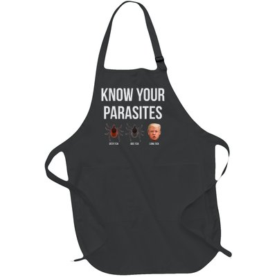 Know Your Parasites Dump President Trump Parasite Lunatic Full-Length Apron With Pockets