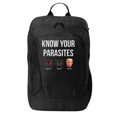 Know Your Parasites Dump President Trump Parasite Lunatic City Backpack