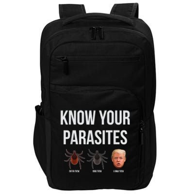 Know Your Parasites Dump President Trump Parasite Lunatic Impact Tech Backpack