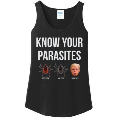 Know Your Parasites Dump President Trump Parasite Lunatic Ladies Essential Tank