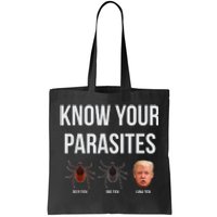 Know Your Parasites Dump President Trump Parasite Lunatic Tote Bag