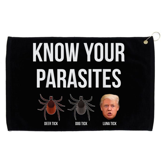 Know Your Parasites Dump President Trump Parasite Lunatic Grommeted Golf Towel