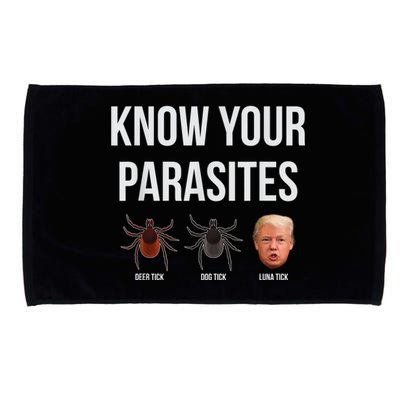 Know Your Parasites Dump President Trump Parasite Lunatic Microfiber Hand Towel