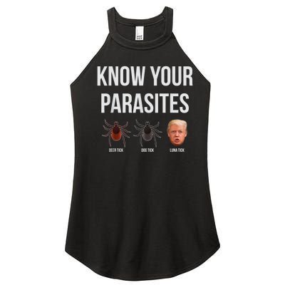 Know Your Parasites Dump President Trump Parasite Lunatic Women's Perfect Tri Rocker Tank