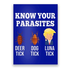 Know Your Parasites Antitrump Funny Luna Tick Resist Poster