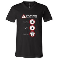 Know Your Parasites Funny Anti Trump And Ticks V-Neck T-Shirt