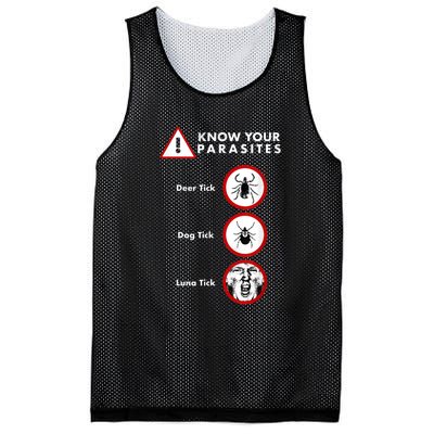 Know Your Parasites Funny Anti Trump And Ticks Mesh Reversible Basketball Jersey Tank