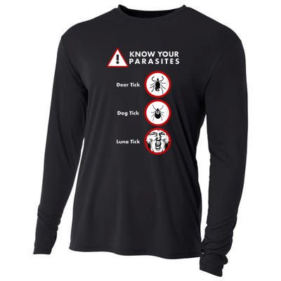 Know Your Parasites Funny Anti Trump And Ticks Cooling Performance Long Sleeve Crew