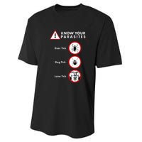 Know Your Parasites Funny Anti Trump And Ticks Performance Sprint T-Shirt