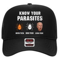 Know Your Parasites Anti Joe Biden High Crown Mesh Back Trucker Hat