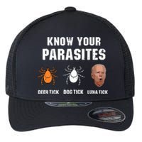 Know Your Parasites Anti Joe Biden Flexfit Unipanel Trucker Cap