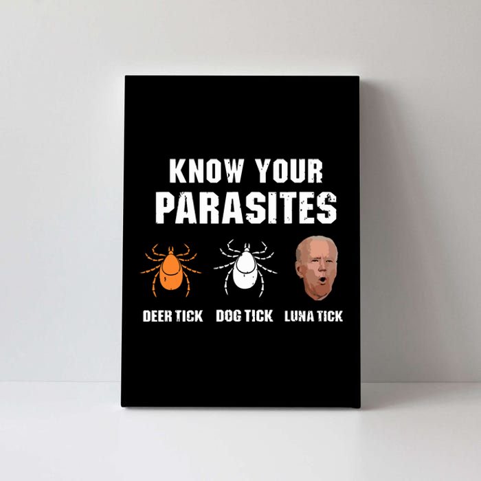 Know Your Parasites Anti Joe Biden Canvas