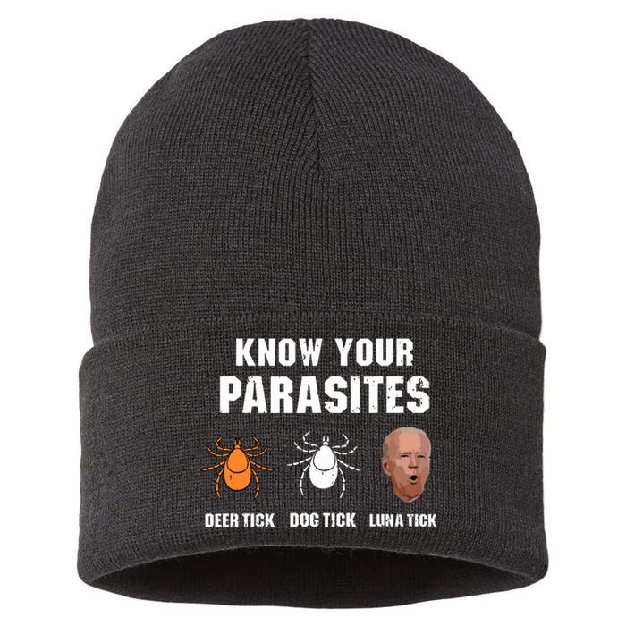 Know Your Parasites Anti Joe Biden Sustainable Knit Beanie