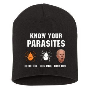 Know Your Parasites Anti Joe Biden Short Acrylic Beanie