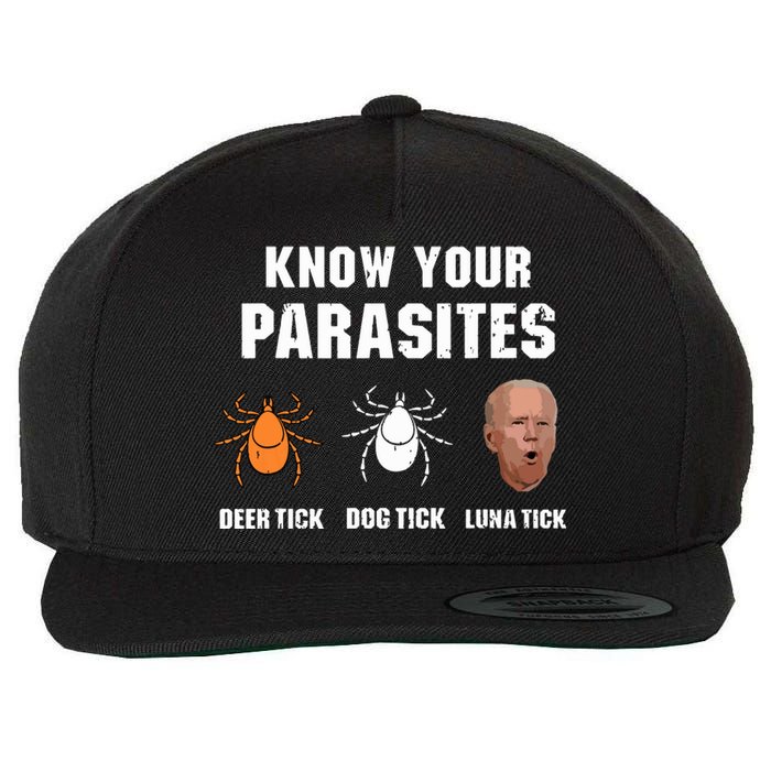 Know Your Parasites Anti Joe Biden Wool Snapback Cap