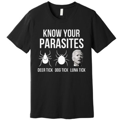 Know Your Parasites Anti Joe Biden Sucks Funny Political Premium T-Shirt