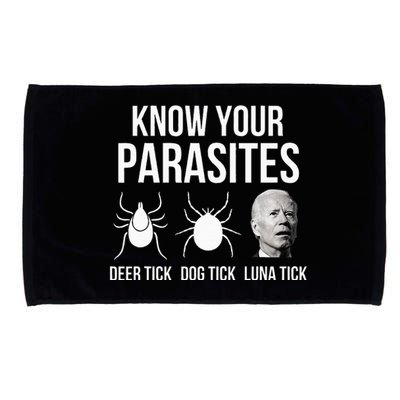 Know Your Parasites Anti Joe Biden Sucks Funny Political Microfiber Hand Towel