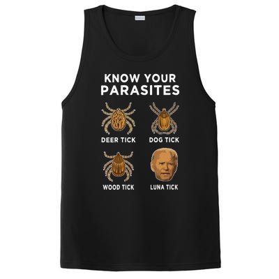 Know Your Parasites Funny Anti Joe Biden On Back PosiCharge Competitor Tank