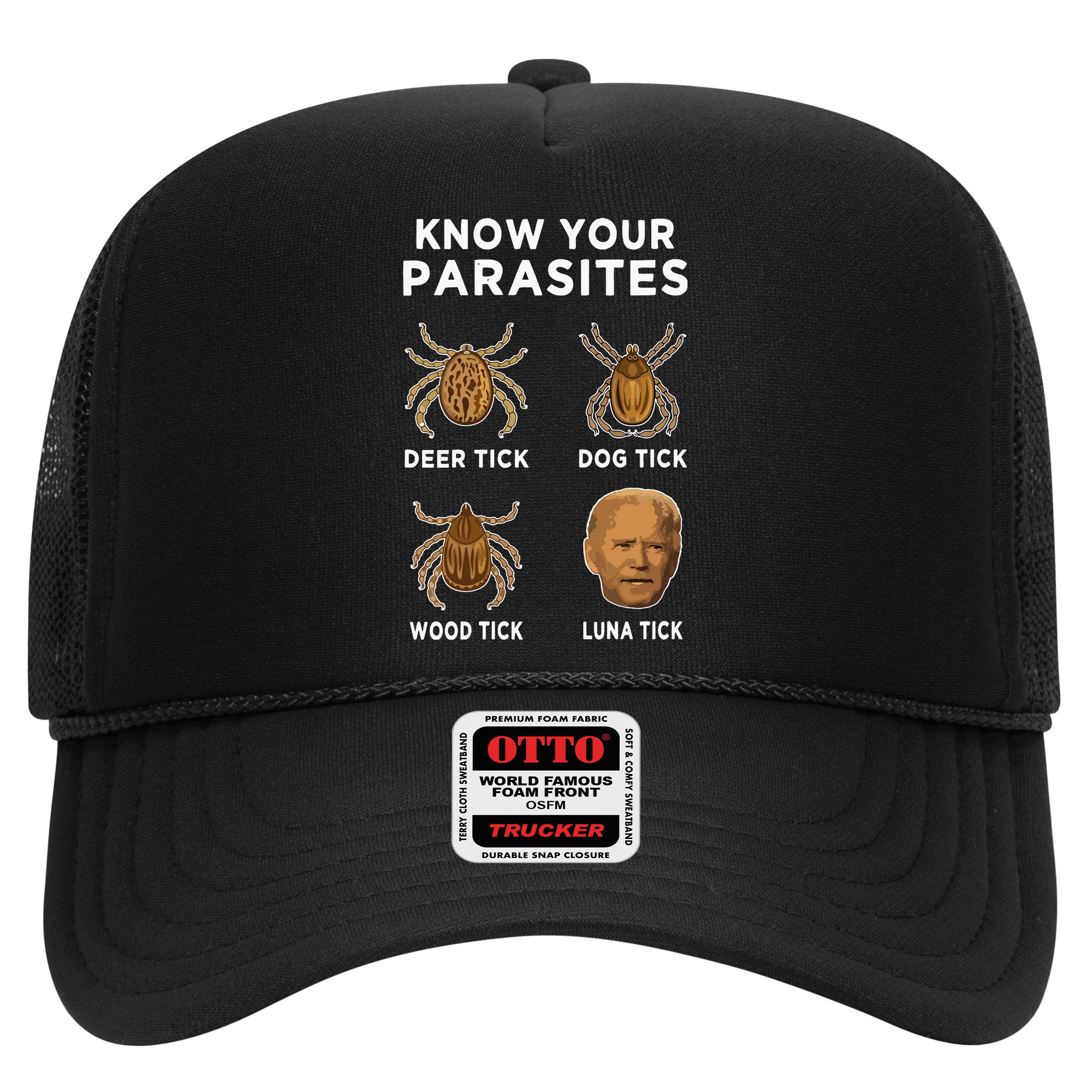 Know Your Parasites Funny Anti Joe Biden On Back Hat