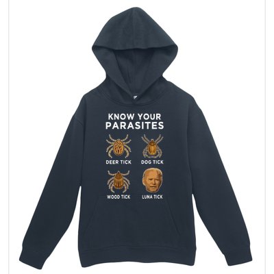 Know Your Parasites Funny Anti Joe Biden On Back Urban Pullover Hoodie