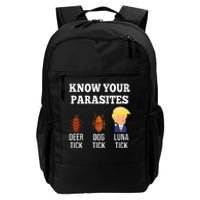 Know Your Parasites Antitrump Funny Luna Tick Resist Daily Commute Backpack