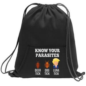 Know Your Parasites Antitrump Funny Luna Tick Resist Sweatshirt Cinch Pack Bag