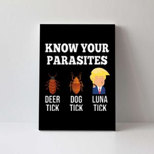 Know Your Parasites Antitrump Funny Luna Tick Resist Canvas