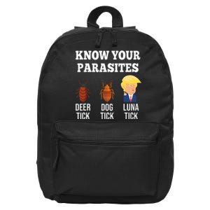 Know Your Parasites Antitrump Funny Luna Tick Resist 16 in Basic Backpack