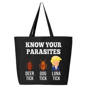 Know Your Parasites Antitrump Funny Luna Tick Resist 25L Jumbo Tote