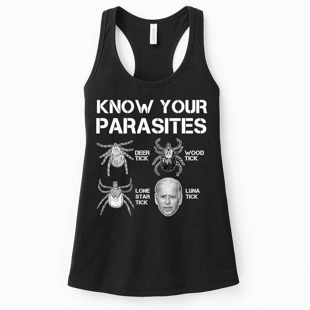 Know Your Parasites Anti Joe Biden Funny Womens Tank Top