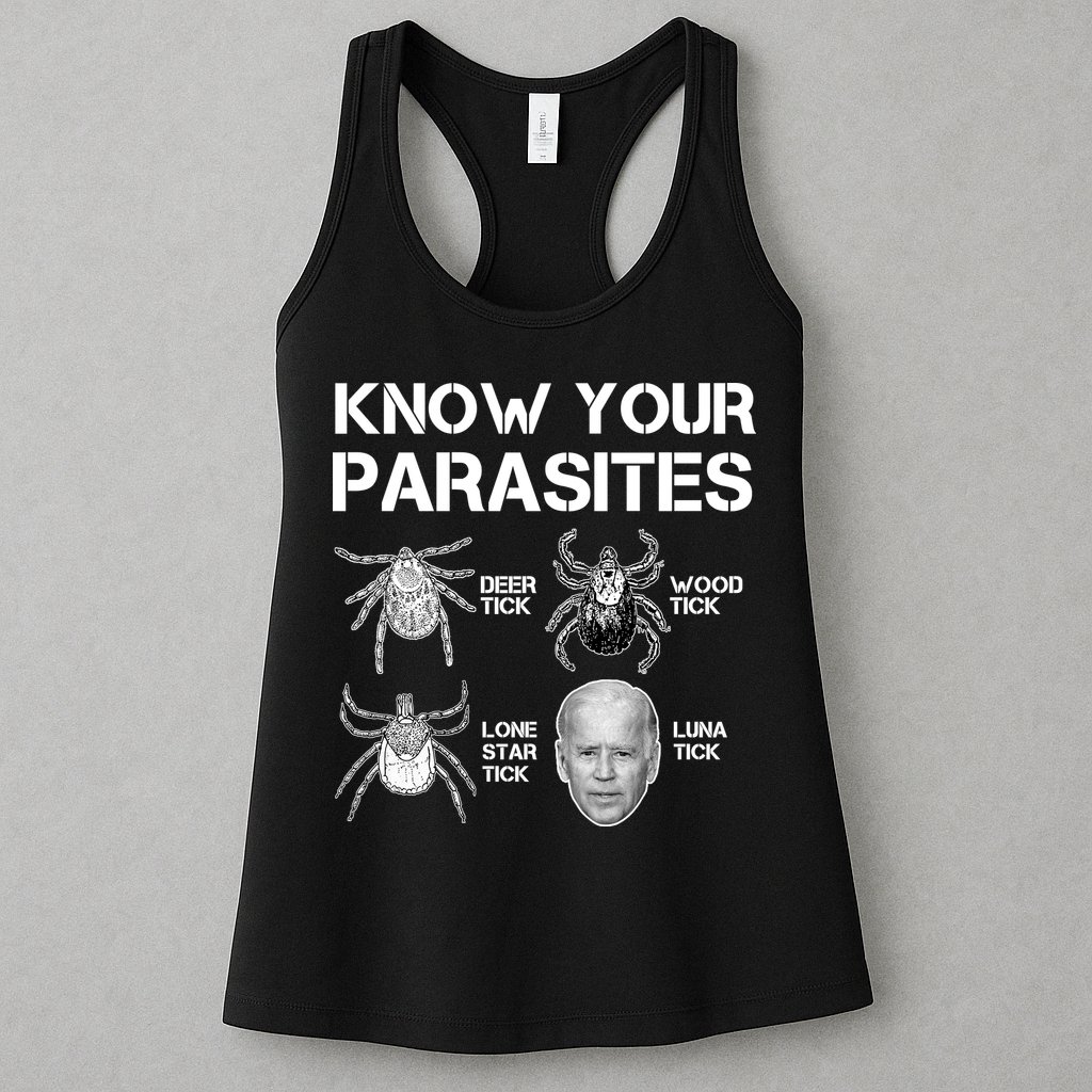 Know Your Parasites Anti Joe Biden Funny Womens Tank Top