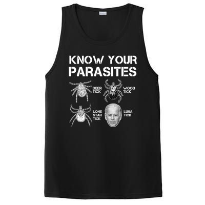 Know Your Parasites Anti Joe Biden Funny PosiCharge Competitor Tank