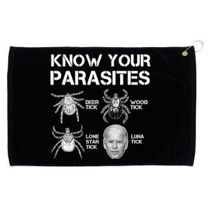 Know Your Parasites Anti Joe Biden Funny Grommeted Golf Towel