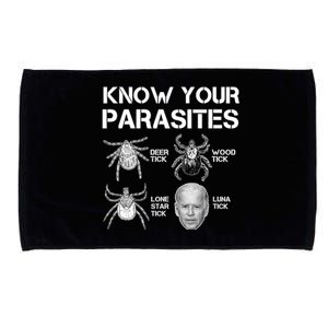 Know Your Parasites Anti Joe Biden Funny Microfiber Hand Towel