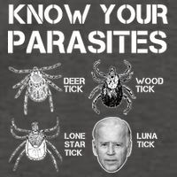 Know Your Parasites Anti Joe Biden Funny Vector Backpack