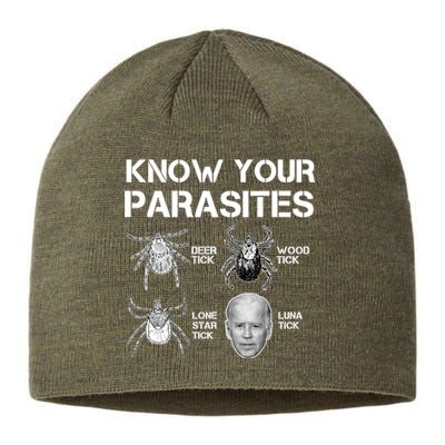 Know Your Parasites Anti Joe Biden Funny Sustainable Beanie