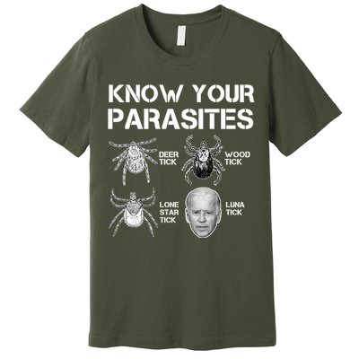 Know Your Parasites Anti Joe Biden Funny Premium T-Shirt