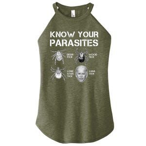 Know Your Parasites Anti Joe Biden Funny Women's Perfect Tri Rocker Tank